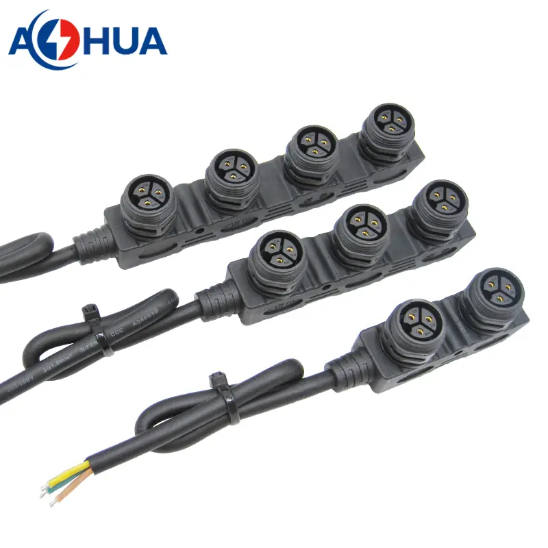 M20-3-pin-F-type-waterproof-connector--led-connector-wire-connector-IP67-connector