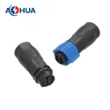 AHUA K15 Quick lock screw fixing type male female waterproof assembly wire connectors 2 pin