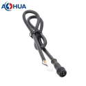 AHUA cable processing M12 pvc male IP65 waterproof 4 pin RGB wire connectors for led strip lights