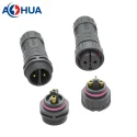 AOHUA feeding system power cable joint M25 2 pin wire assembly male female UL waterproof plug