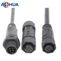 AOHUA electric device over molded malef female cable joint 4 pin M12-panel-waterproof-connectors