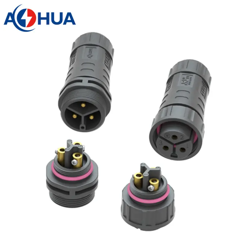 Female Betteri BC01 Connector and Cap, 3-Pole IP68 Waterproof Dustproof PP0  Material TUV 250V-, 25A, 350V-25A