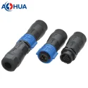 AOHUA electrical power wire K15 3 PIN male female fast locking IP68 waterproof outdoor wire connectors