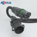 AOHUA 15A 3 pin power wire fast locking male female IP67 waterproof connector cables