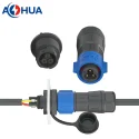 AHUA new energy application power cable male female quick locking IP67 IP68 waterproof 3 pin wire connectors