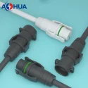 AOHUA new design Q16 quick locking male female 415V 15A 2 pin 1.5mm wire power wire harness connector