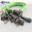 AHUA pump control system power wire M20 2+3 pin waterproof cable male panel connector female plug socket