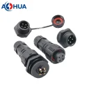 Signal Electrical Wire Male Female IP68 Waterproof Panel Type 4 Pin Connectors For Junction Box