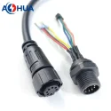 PCB Control Box Panel Mount Male Female 7 Pin 24AWG Wire Waterproof Connector For Watering System