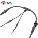 Vertical Farming System LED Lighting Power Cable Wire Harness Splitter Waterproof Connector 4 PIN
