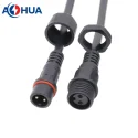 IP65 Vertical Farming Power Cable Waterproof Wire Male Female Connector 2 Pin