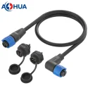 AHUA K20 2 Pin Wire to Panel Male Female Waterproof Electrical Wire Connectors