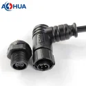 M12 Angel Power Signal Wire Panel Mount IP67 Waterproof Cable Connector Plugs 4Pin