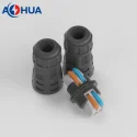 Push Wire Straight L Type 2 Pin Power Cable Joint Assembly IP67 Waterproof Quick Electrical Connector
