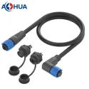 Customized K15 2+3 Pin Male Female Panel Mount Power Extension Angle Waterproof Cable Connector