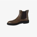 Fashion men dress bootie shoe in burgundy genuine leather
