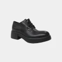 Genuine leather height 6cm women fashionable round toe dress shoe