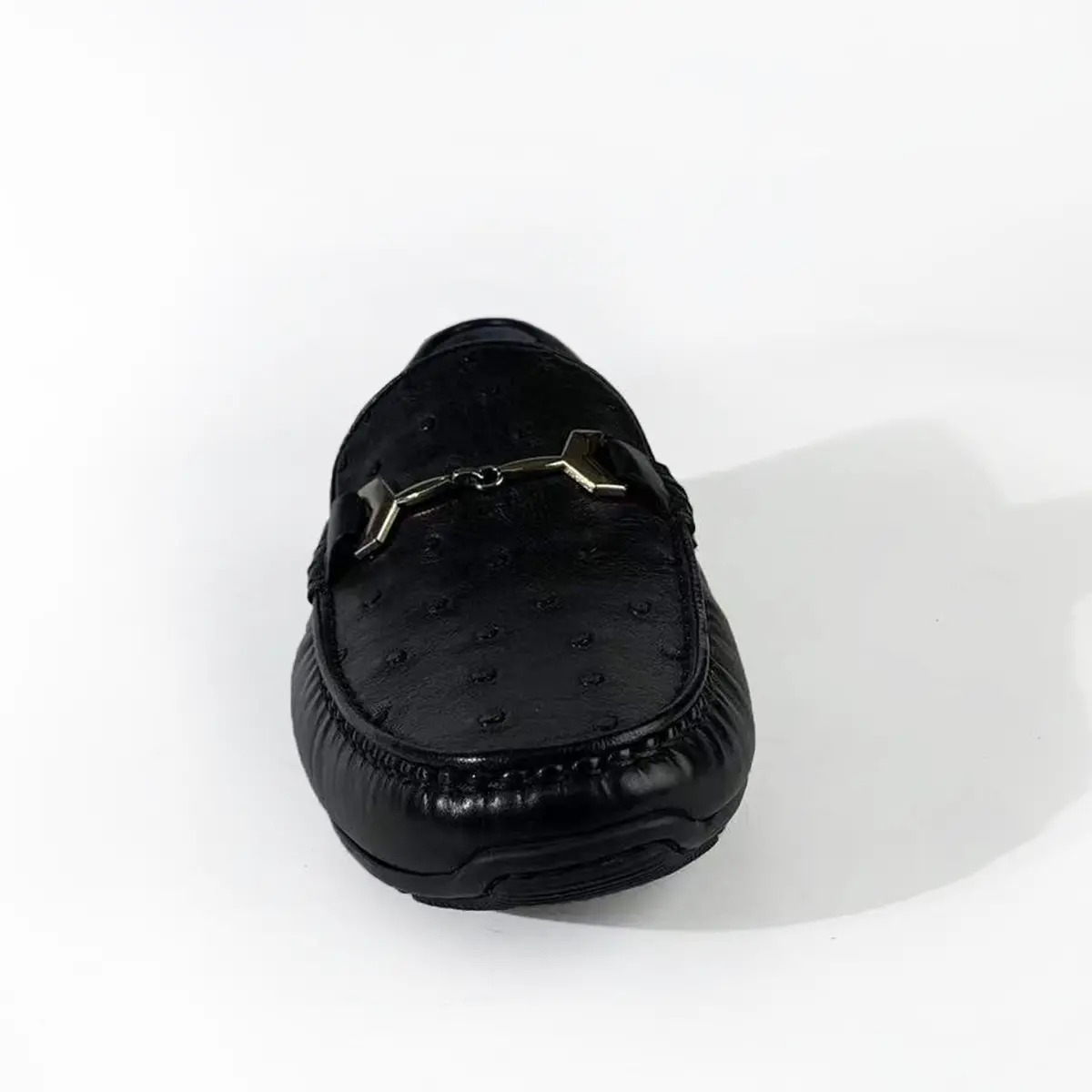 Wholesale men casual shoe in black genuine leather