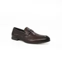 Men dress shoe in burgundy genuine leather