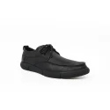 Wholesale height 7cm men casual shoe in black genuine leather