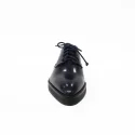 Women pointed toe dress shoe in black genuine leather