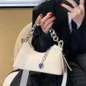 Fashion Design Leather Shoulder Bags for Women 2022 New Luxury Waterproof Handbag and Purse with Pendant5
