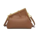 High Quality Leather Shoulder Bags for Women 2021 Luxury Designer Handbag Leisure Simple Crossbody Saddle Bag