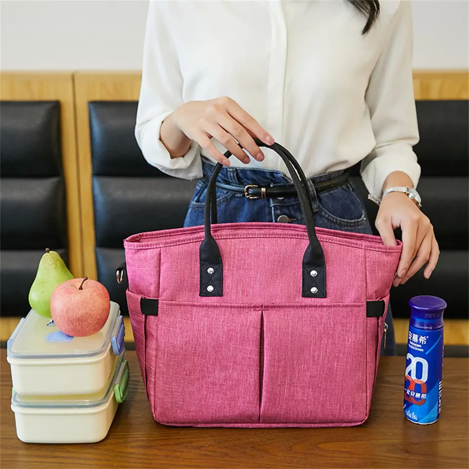 High-Capacity-Women-Lunch-Bag-Portable-Food-Thermal-Handbag-Camping-Hiking-Fruit-Snack-Preservation-Bento-Pouch3