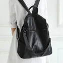 New First Layer Cowhide Leather Backpack Men's and Women's Shoulder Bag Top Layer Leather Handmade Preppy Style Bag
