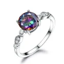 Genuine Rainbow Fire Mystic Topaz Rings for Women Genuine 925 Sterling Silver Trendy for Women (10)