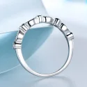 Solid 925 Sterling Silver Rings For Women Stacked Wedding Engagement Ring Korea Fashion Silver 925 (3)