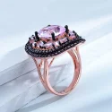 925 Silver Created Pink Morganite Rings for Women Stackable Wedding Statement Sterling Silver Fine Jewelry1 (2)