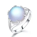 Aurora Borealis Colorful Gemstone Rings Real 925 Sterling Silver Jewelry For Women Romatic Elegant Gift (5)