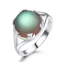 Aurora Borealis Colorful Gemstone Rings Real 925 Sterling Silver Jewelry For Women Romatic Elegant Gift (2)