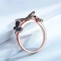 Silver Colorful Cute Butterfly Rings Solid 925 Sterling Silver Rings For Girls Romatic Gift Fine (4)