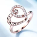 925 Sterling Silver Rings Young Forever Heart Jewelry For Women Mother's Day Gitfs Fine Jewelry
