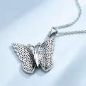 925 Sterling Silver Pendant Necklaces Luxy Colorful Butterfly Statement Vintage Jewelry For Women With Chain (4)