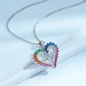 Elegant Necklaces Pendants 925 Sterling Silver Jewelry Created Heart Shaped Character Mom Necklace Wedding For (2)