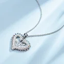 Elegant Necklaces Pendants 925 Sterling Silver Jewelry Created Heart Shaped Character Mom Necklace Wedding For (3)