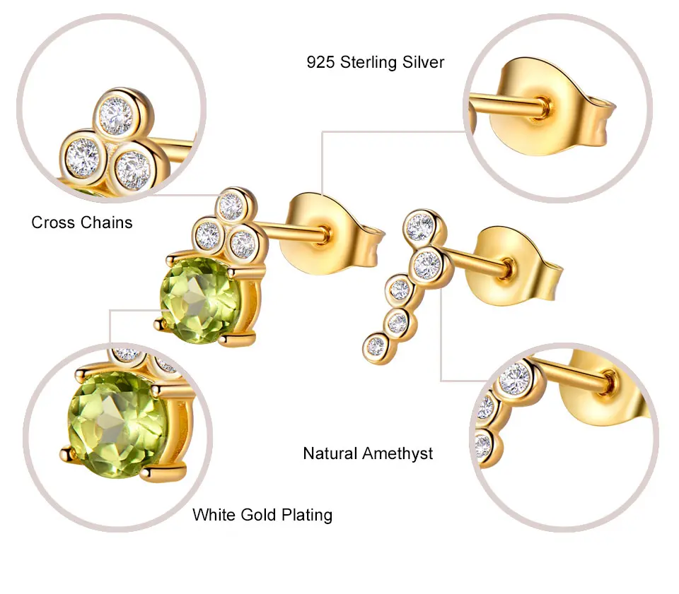 Real-Natural-Peridot-925-Sterling-Silver-Stud-Earrings-For-Women-Ladys-Party-Jewelry-Asymmetrical-Earrings (12)