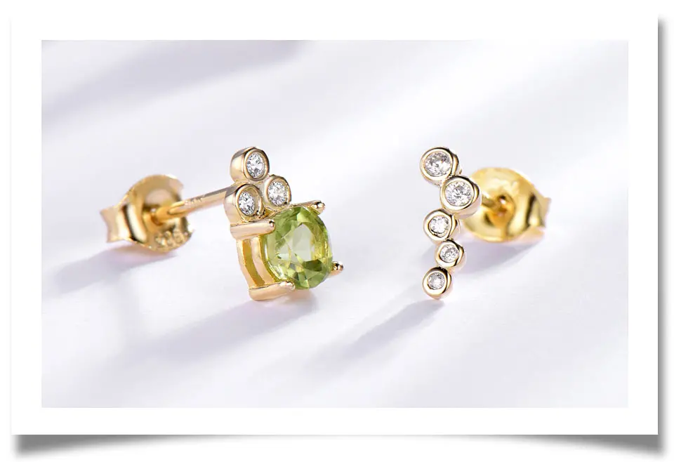Real-Natural-Peridot-925-Sterling-Silver-Stud-Earrings-For-Women-Ladys-Party-Jewelry-Asymmetrical-Earrings (10)