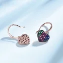 925 Sterling Silver Earrings Colorful Gemstone Heart Drop Earrings For Girls Women Valentine s Day (4)