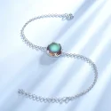 Solid 925 Sterling Silver Bracelet Aurora Colorful Gemstone Jewelry For Women Mysterious Gift Fine Jewelry (3)