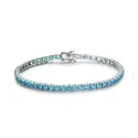 Rich Color Created Nano Rainbow Gemstone Bracelet For Women 925 Sterling Silver Jewelry Romantic Wedding (8)