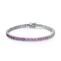 Rich Color Created Nano Rainbow Gemstone Bracelet For Women 925 Sterling Silver Jewelry Romantic Wedding Fine Jewelry