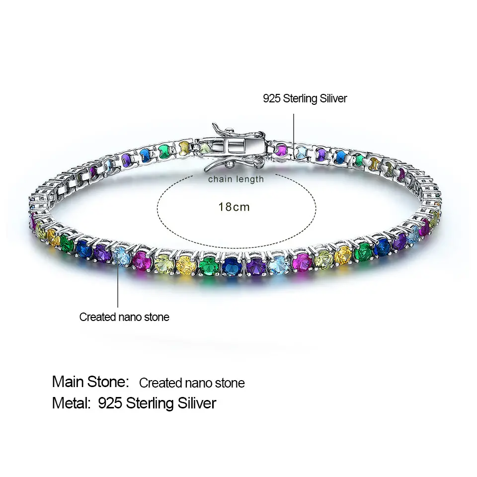 Rich-Color-Created-Nano-Rainbow-Gemstone-Bracelet-For-Women-925-Sterling-Silver-Jewelry-Romantic-Wedding (6)