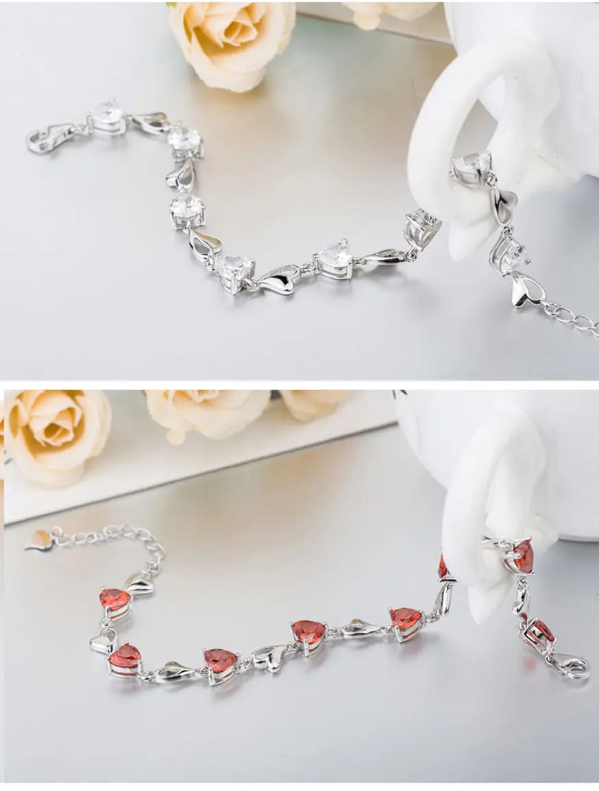 Romantic-Heart-Shape-Zircon-Bracelets-Bangles-Real-925-Sterling-Silver-Charm-Bracelets-For-Women-Fine (11)
