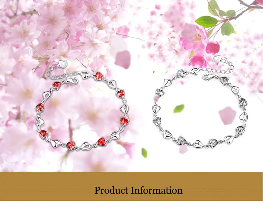 Romantic-Heart-Shape-Zircon-Bracelets-Bangles-Real-925-Sterling-Silver-Charm-Bracelets-For-Women-Fine (8)