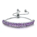 Genuine 925 Sterling Silver Bracelets Bangles For Women Nano Amethyst Gemstone Elegant Party Gift Wedding1 (1)