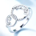 Trendy Letter Jewelry 925 Sterling Silver Bracelet Chain Earrings Rings For Women Mother s Day (3)
